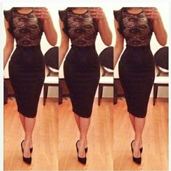 Black midi dress reserved for angie