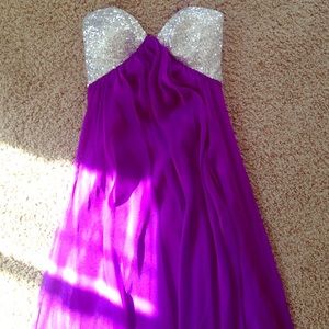 Electric purple prom dress