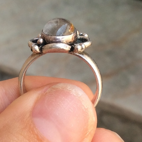 🚫🚫SOLD Vintage sterling silver quartz ring 925 - Picture 2 of 4