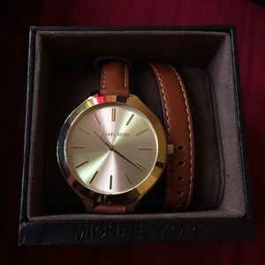 Michael Kors Slim Runway Double-Wrap Watch