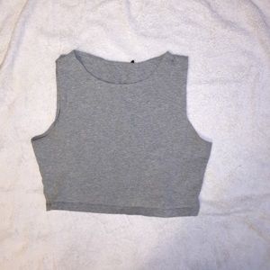 Simple grey crop top