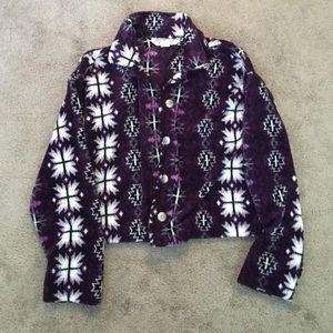 Large Cactus Flower soft polyester printed jacket
