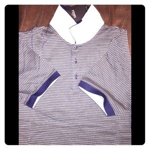 Men's Fendi Monogram Print Polo Shirt