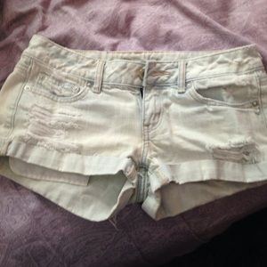 Light wash shorts