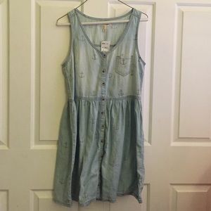 Light Wash Denim Anchor Dress