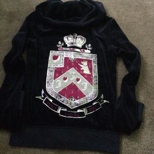 Juicy Couture Navy Velour Zip Up