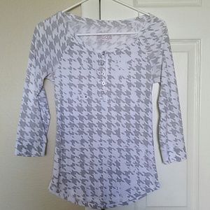 Gray & White top