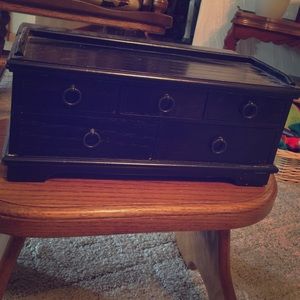 Black Wooden Jewelry Box