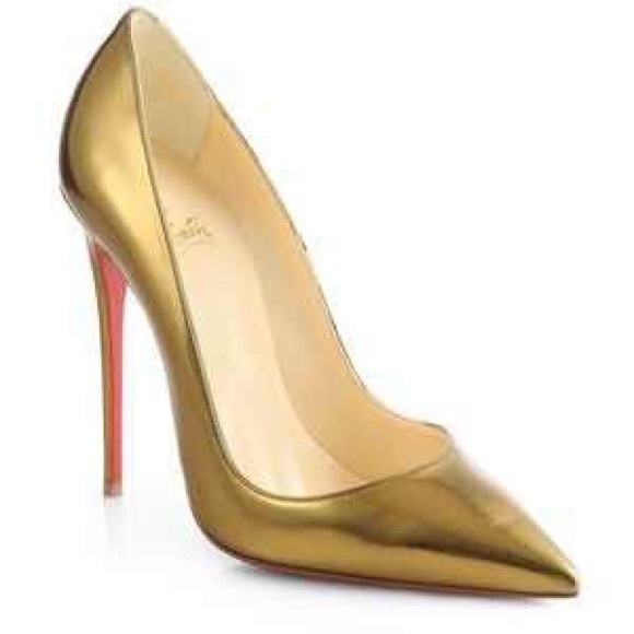 Christian Louboutin Gold So Kate Heels 120MM 8.5