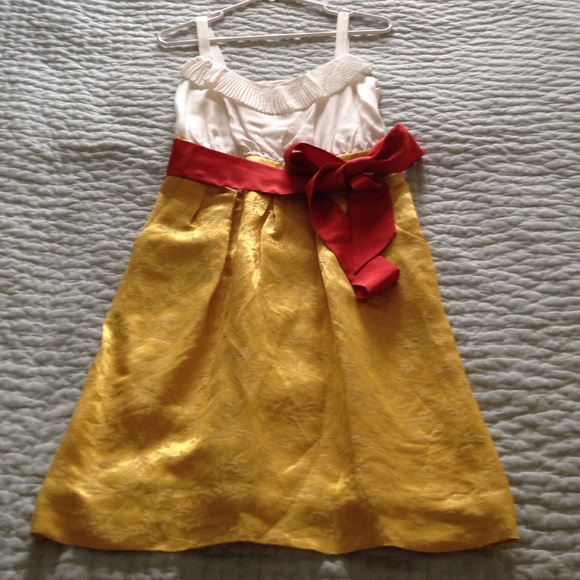 Anthropologie dress with removable rust sash
