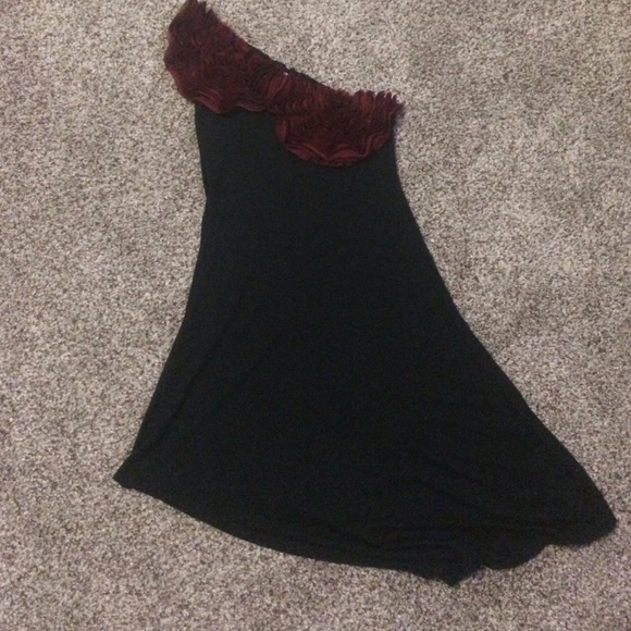 One shoulder salsa dress