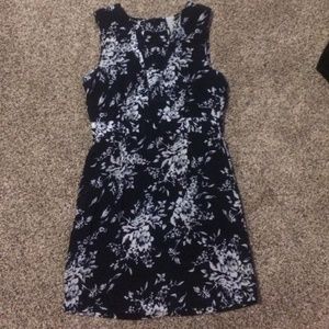 Women's navy and white dress