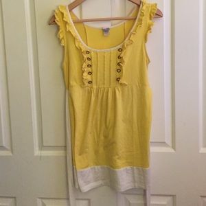 Yellow Ruffle Top