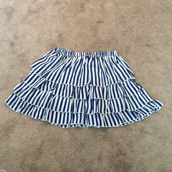 Papaya striped skirt