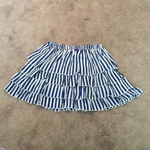 Papaya striped skirt