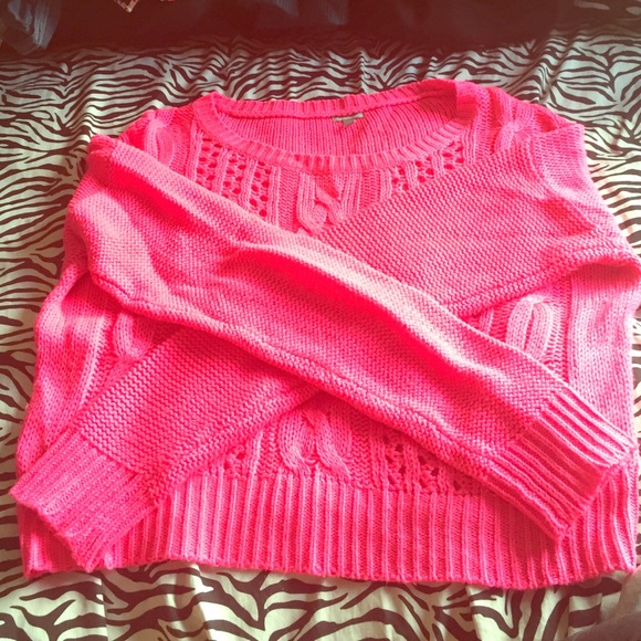 Charlotte Russe Neon Pink knit sweater