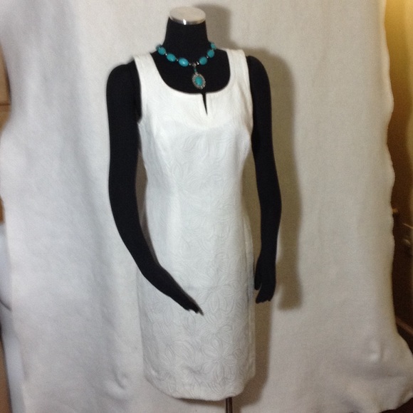 Talbots White Sheath Dress