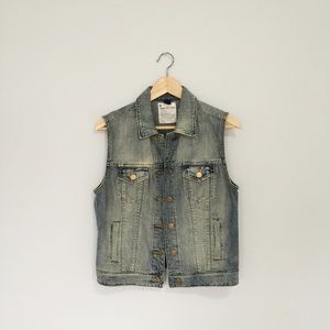 J. Crew Sleeveless Denim Vest