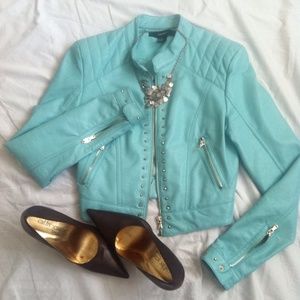 Tiffany Blue Pleather Jacket