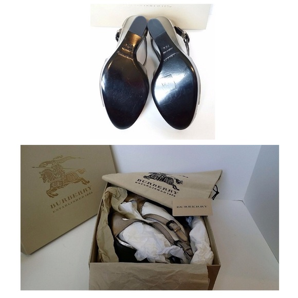 Burberry Wedges Goldstone Leather - Picture 3 of 4