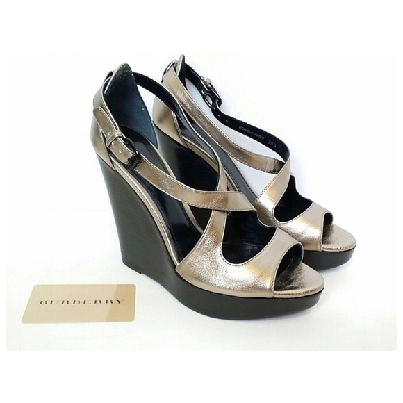 Burberry Wedges Goldstone Leather - Picture 4 of 4