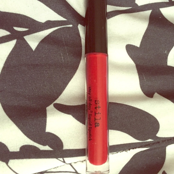 Stila stay all day liquid lipstick in fiery.