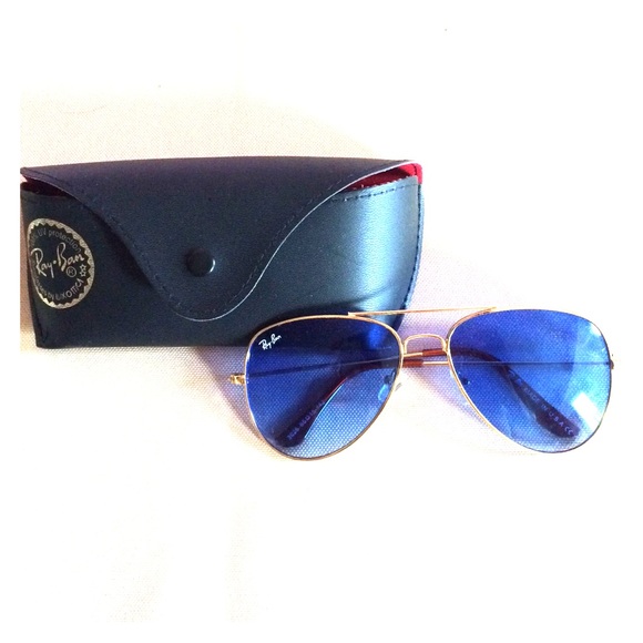 Gorgeous blue and gold ray bans