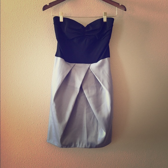 Macys Dresses & Skirts - Black and gray tube top dress