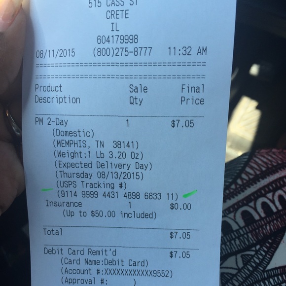 Receipt proof of trading