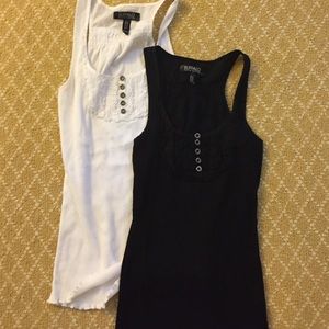 Buffalo tank tops in black and white