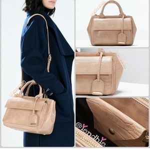 Zara mini city croc tote.