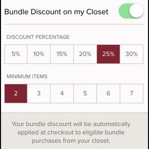25% off 2 or more items from my closet!!
