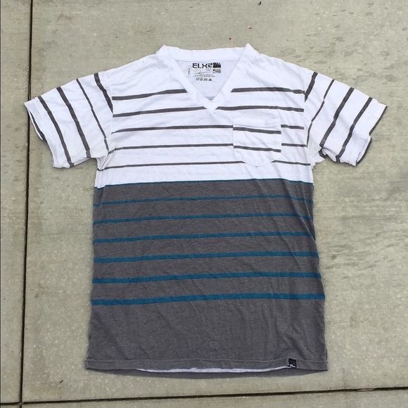 White and gray Striped Vintange shirt