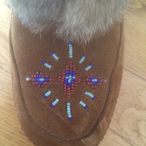 Real fur adorable moccasin boots - Picture 3 of 3