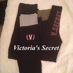 3 pairs Victoria secret leggings workout pants med