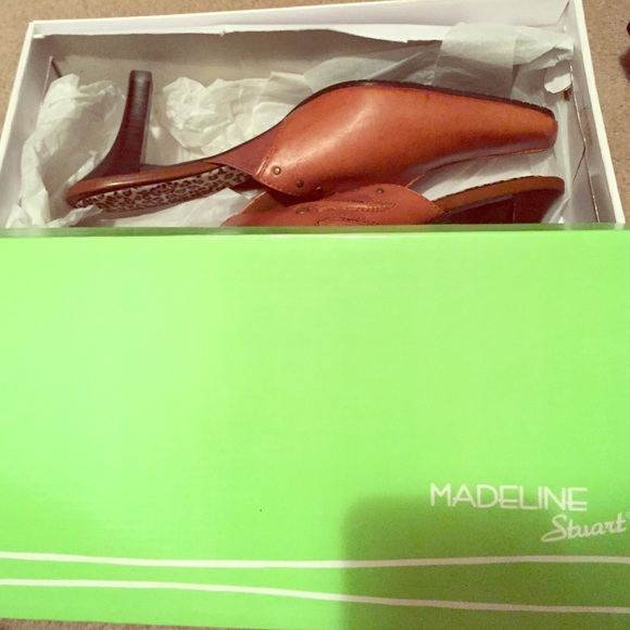 Brown slip on shoes