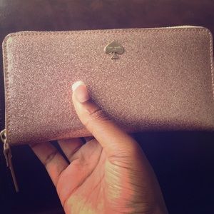 Sparkling pink Kate spade wallet