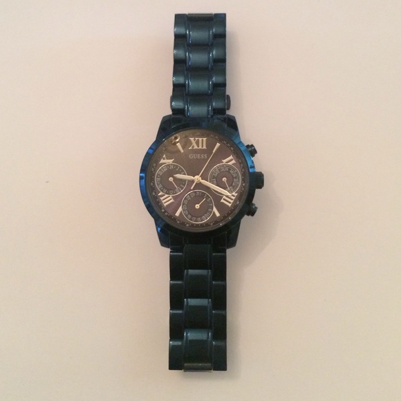 Guess Metallic Blue Watch
