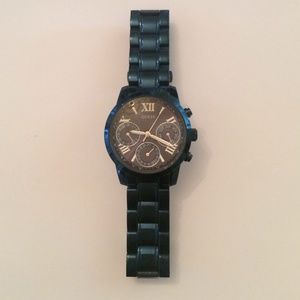 Guess Metallic Blue Watch