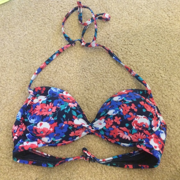 Floral push up bathing suit
