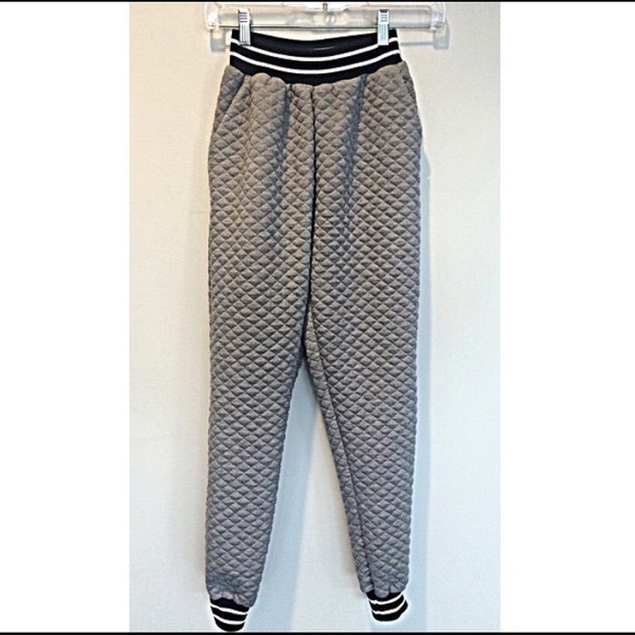 Grey textured joggers