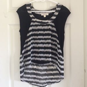 Painted threads high-low top