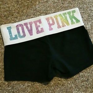 Rare Bling Victorias Secret Yoga Shorts