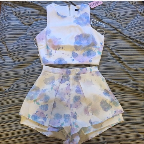 Watercolor two piece outfit