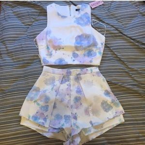 Watercolor two piece outfit