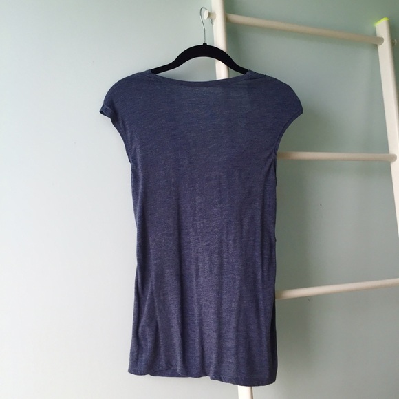 Blue-Grey Ruched Scoop Top - Picture 3 of 3