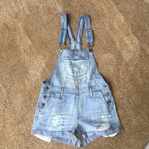 Denim bib overalls