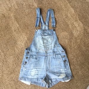 Denim bib overalls
