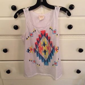 Triangle print tank top