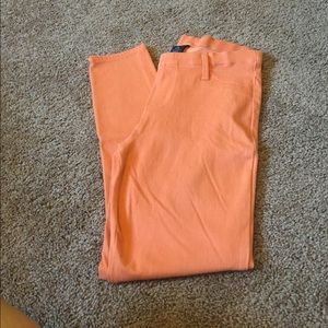 Coral jeggings size M (8-10)